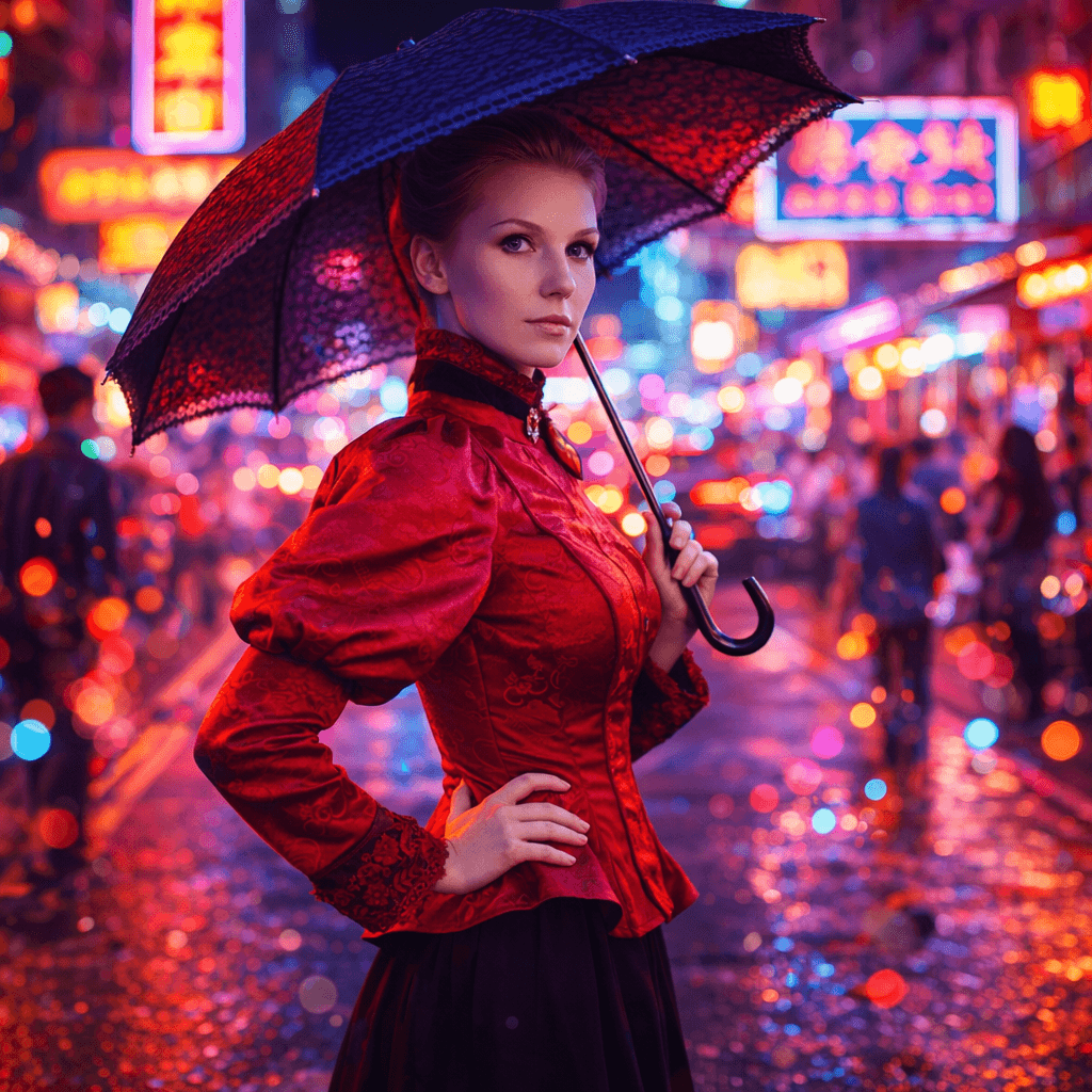 AI generated: base on the picture: shoulder-level shot of the person, capture the women's cowboy shot, change the ...