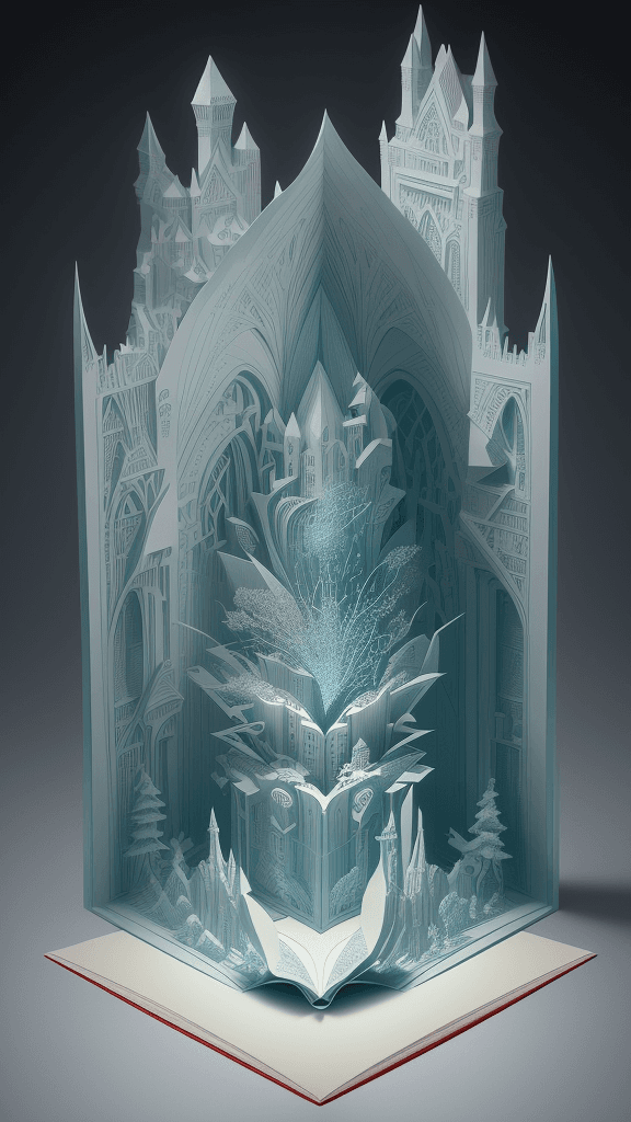 AI generated: a mesmerizing open book 3D paper cut art that defies the boundaries of imagination. Bring the magica...