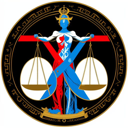 AI generated: A logo of law, balance, one color, new style design