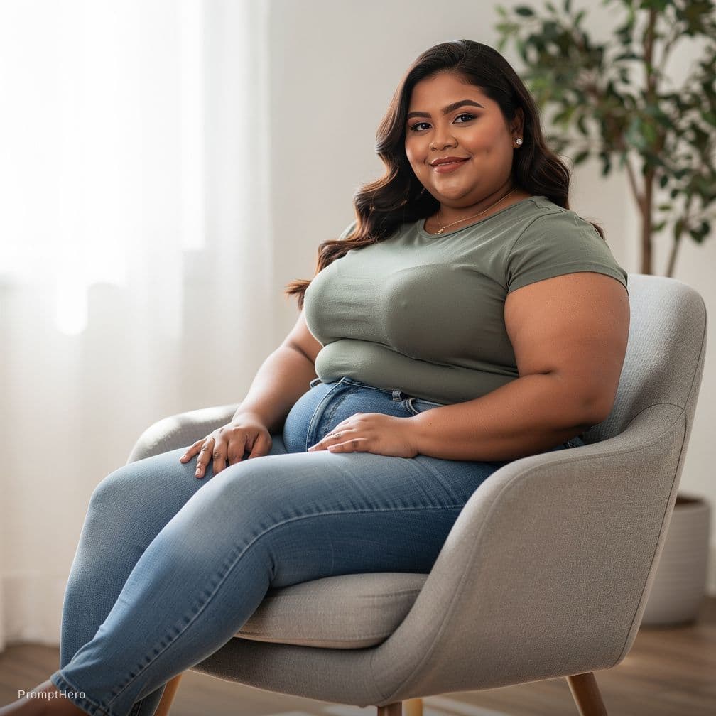 AI generated: Big booty chubby Latina sitting on my face