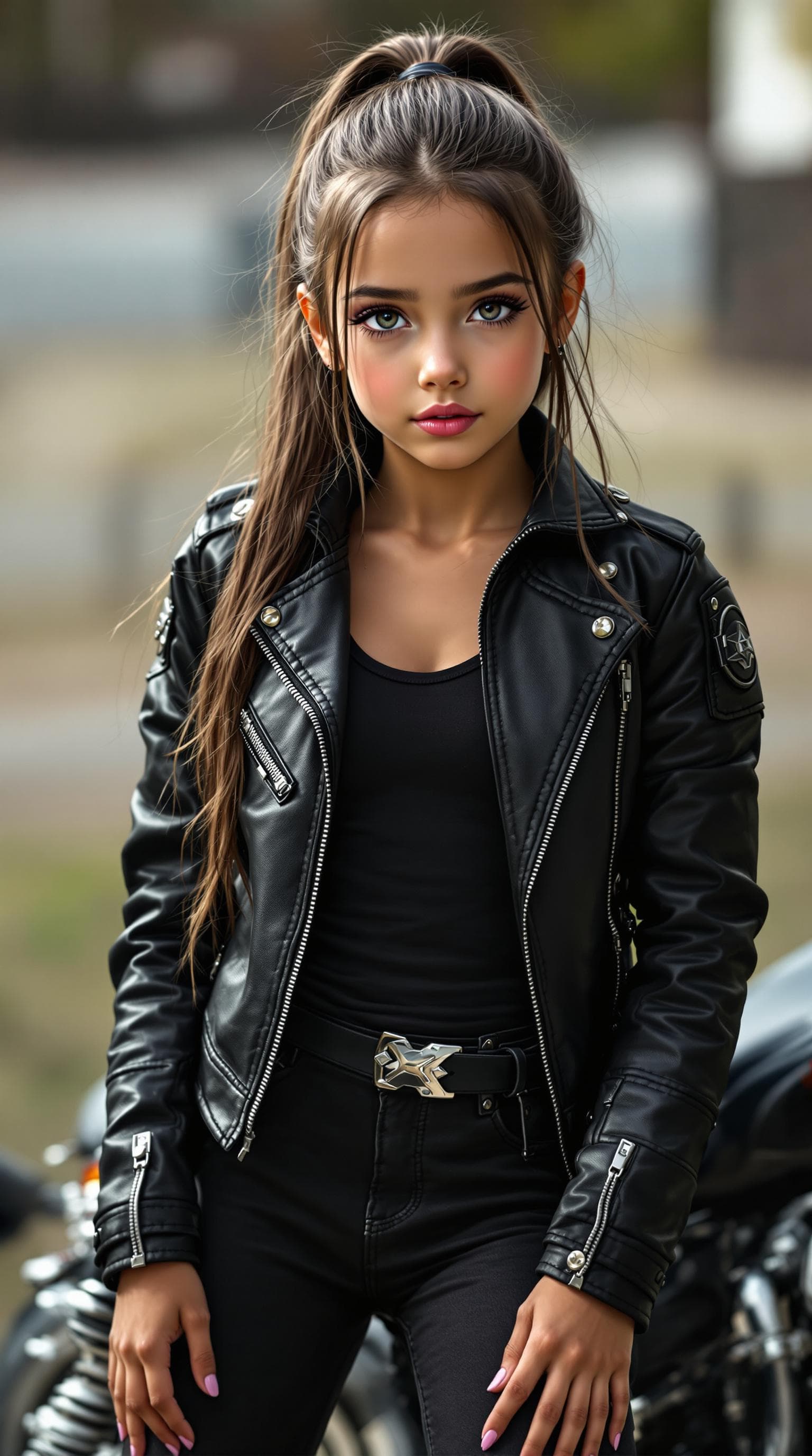 AI generated: a professional photo of a exceptionally beautiful girl in the world (age 7), (seven year old), highl...