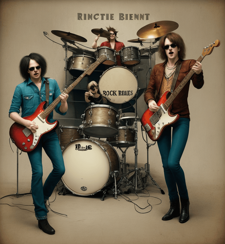 AI generated: vintage rock band