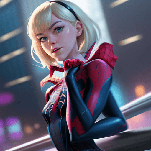 AI generated: A photo of Gwen Stacy from “Spider-Man: Across the Spider Verse” 