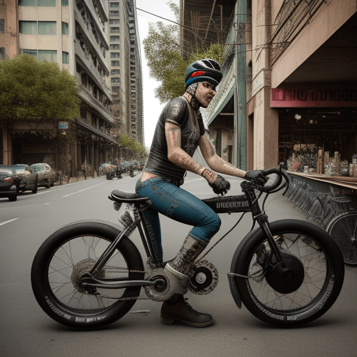 AI generated: photography of an Italian DIESEL-PUNK OVER-BIKE in SEATTLE, MODERN CUBAN style