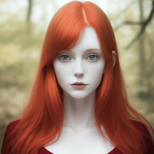 AI generated: White Woman, Pale, red hair, 