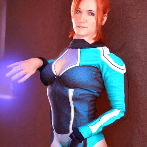 AI generated: mass effect asari female