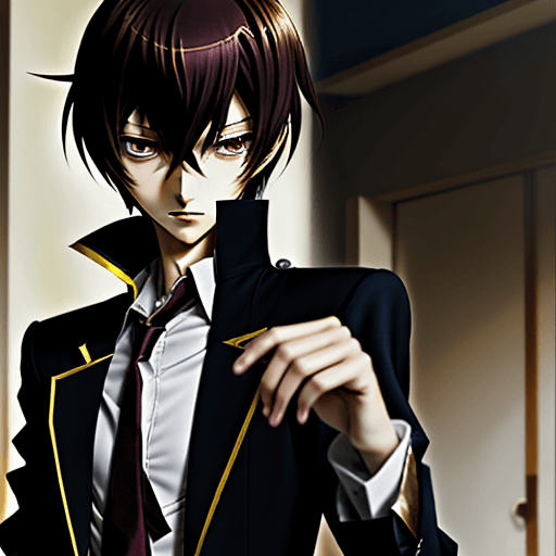 AI generated: combination of lelouch and light yagami
as a highschooler