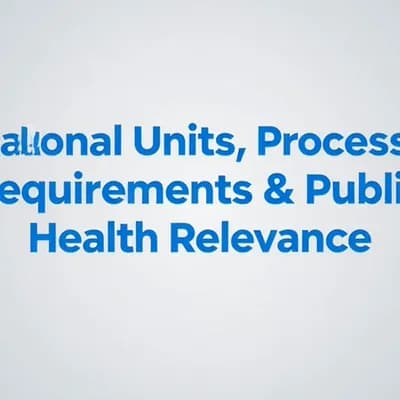 AI generated video: Operational Units, Processes, Requirements & Public Health Relevance