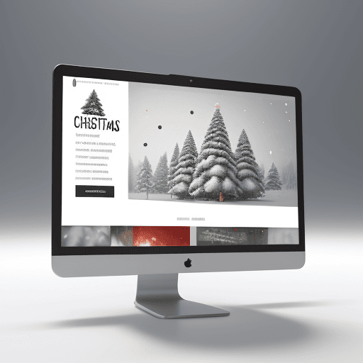 AI generated: website design,merry christmas, simple and nice design look and feel, octane render, 3D,realistic, s...