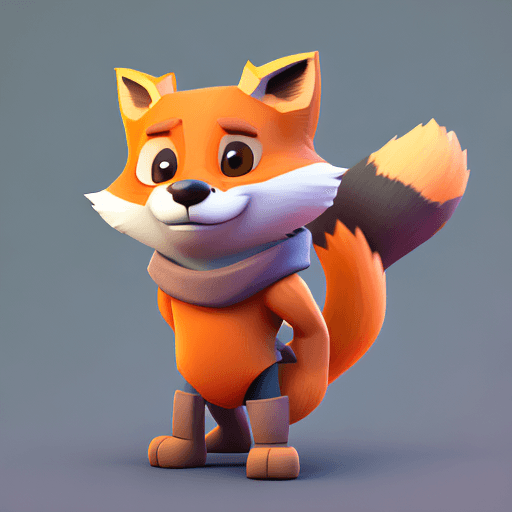 AI generated: Fox model, part human:1.1 , full body, blender 3d, artstation and behance, Disney Pixar, Mobile game...