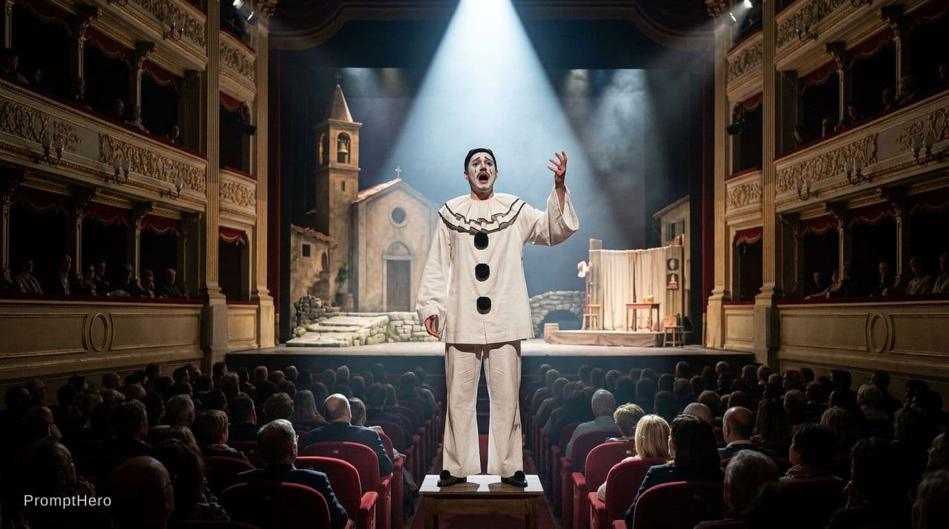 AI generated: Ultra-photorealistic scene of a live opera performance in a grand historic European opera house. Vie...
