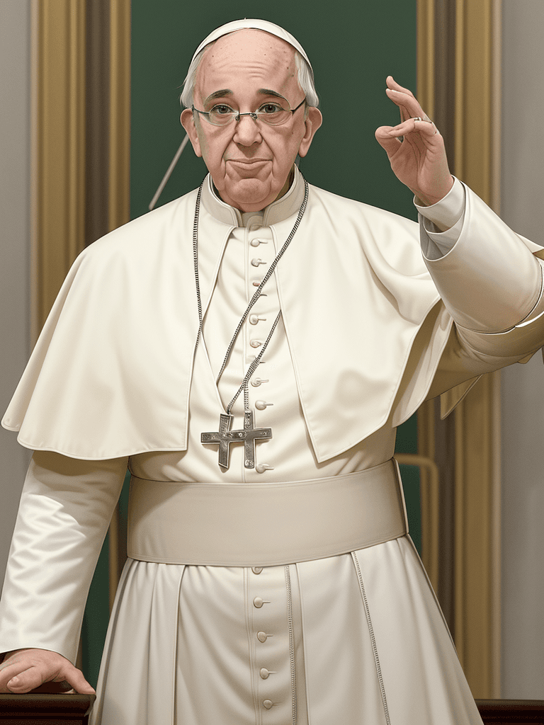 AI generated: Pope Francis in 90s Miami Style --ar 9:16