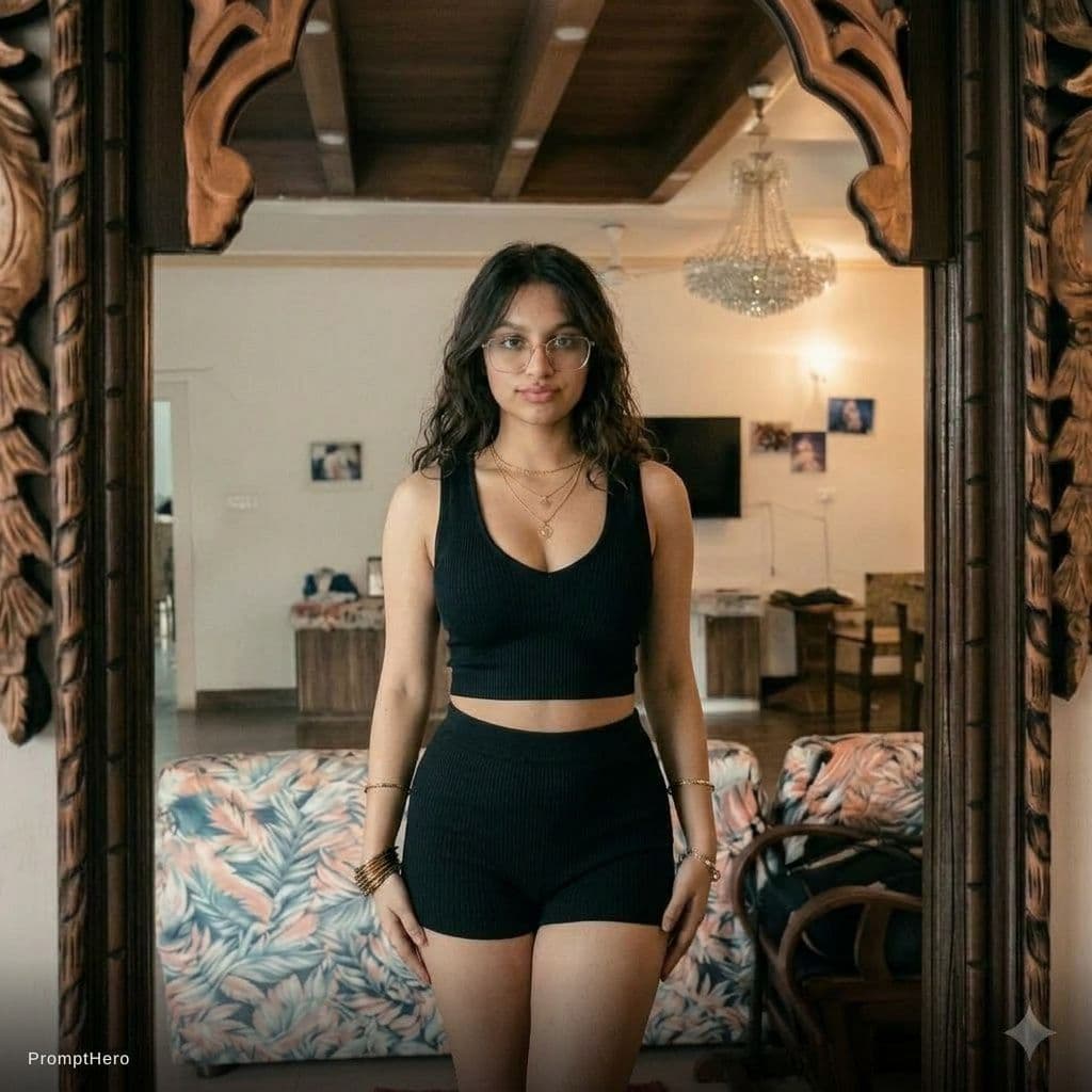 AI generated: Create a sexy girl in india style. and look like sexy. Make my curves better with good sexy indian l...