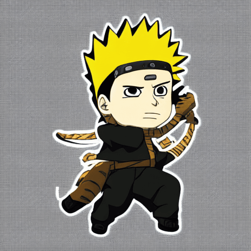 AI generated: Shikamaru Nara, naruto shippuden, sticker, white background
