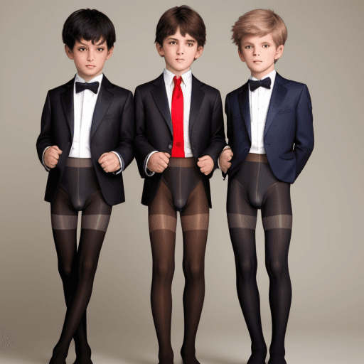 AI generated: boys in pantyhose