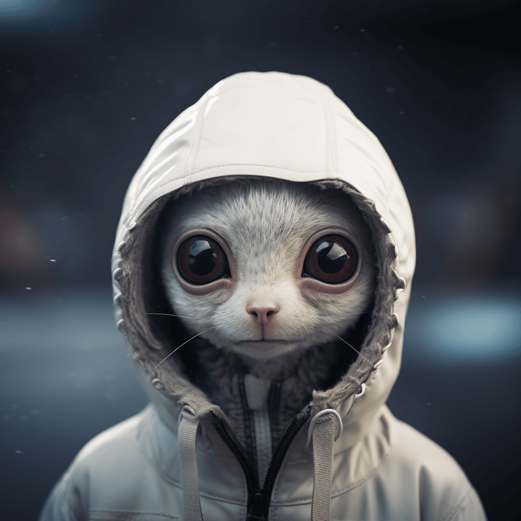 AI generated: _An_image_of_an_alien_a_small_white_and_furry_creature