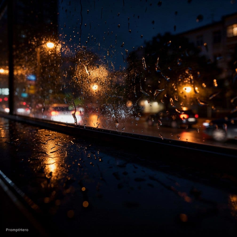AI generated: Rainy Window