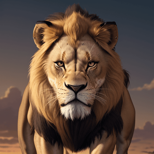 AI generated: Scar from the lion king, buff, 4k, hyper realistic, muscles, furry, anthropomorphic 