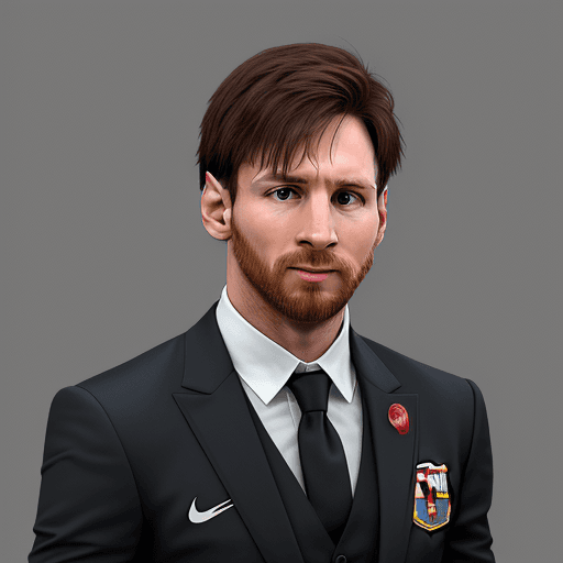 AI generated: Lionel Messi, elegant, highly detailed, ultra realistic, 