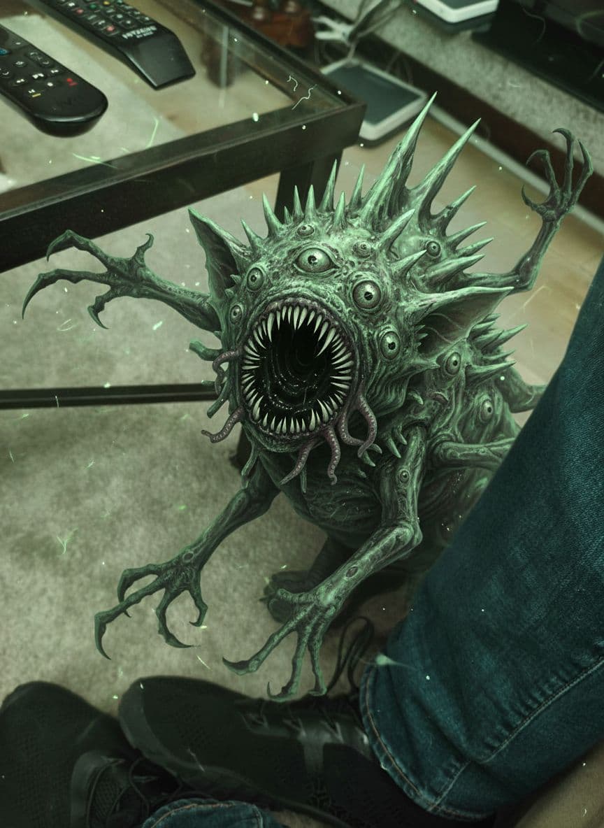 AI generated: Como si fuera una criatura de lovecraft