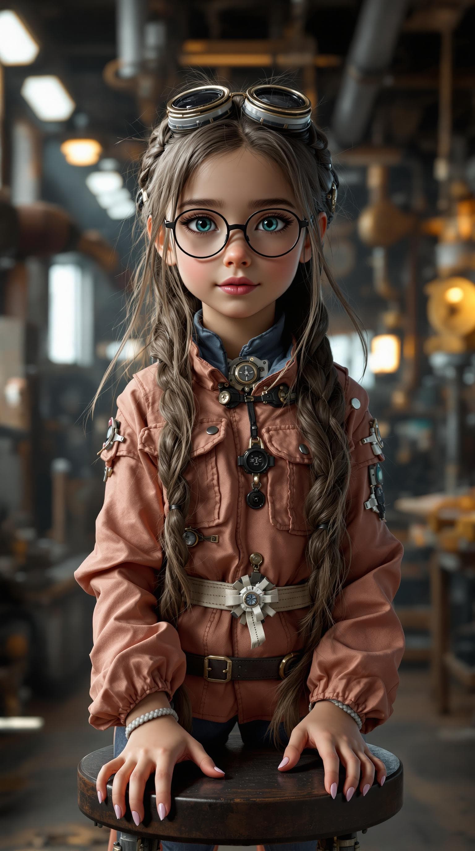 AI generated:  a professional photo of a exceptionally beautiful girl in the world (age 10) Elle in a highly detai...