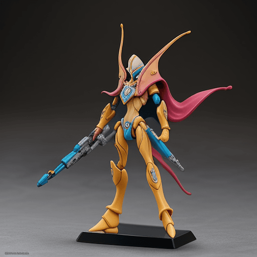 AI generated: Elegant Eldar Action figure