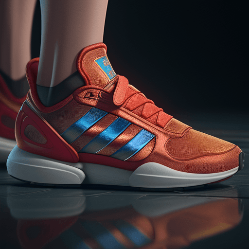 AI generated: Disney Beauty and the beast adidas sneakers, redshift render, digital art, concept art, octane rende...