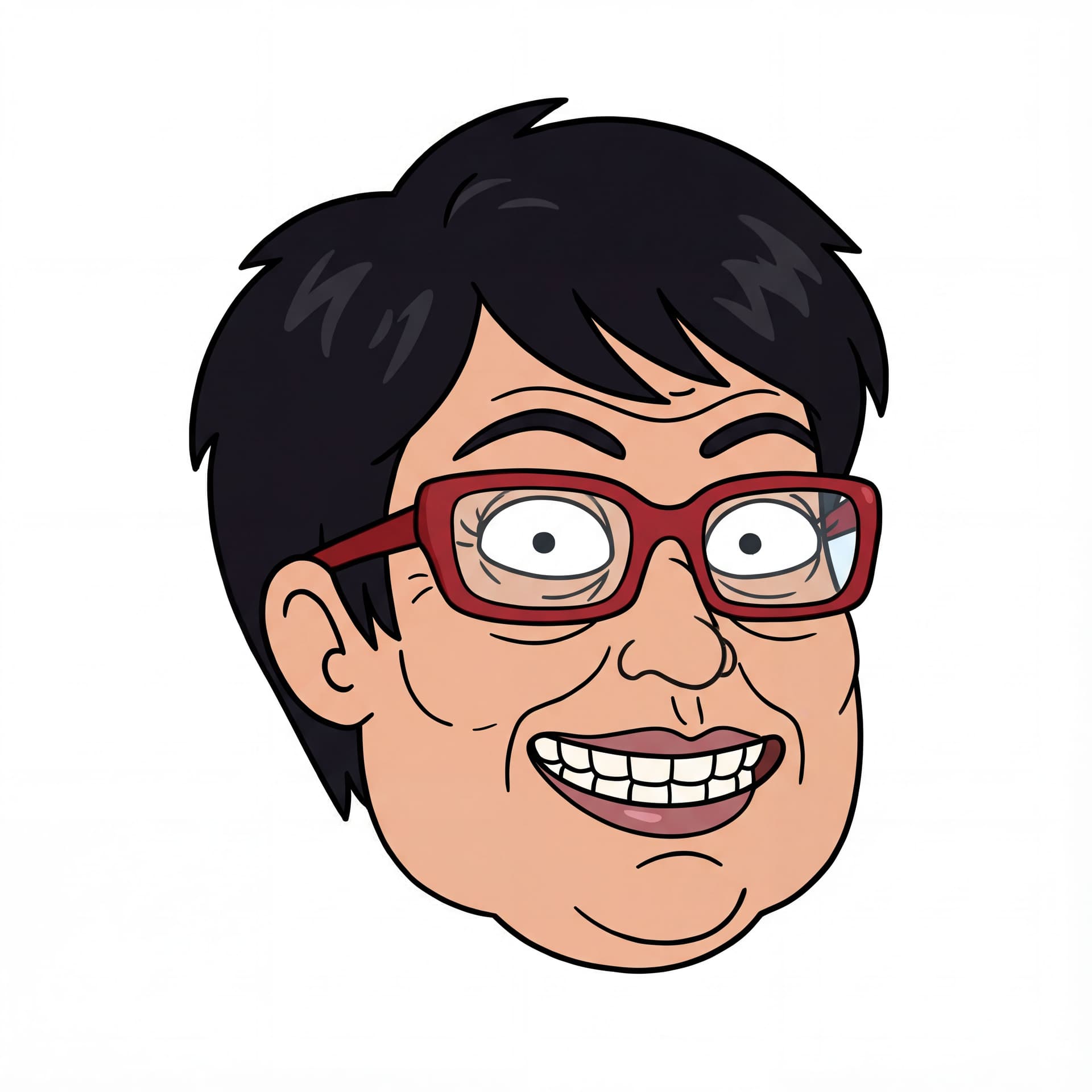 AI generated: isolate head, make white background.