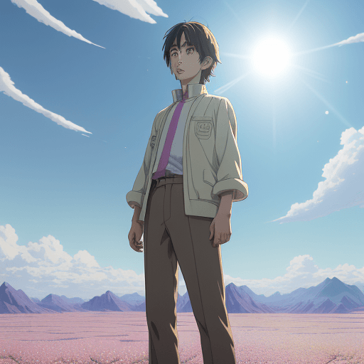 AI generated: hanzawa conan, young man, pastel colors, sunshine, colorful, detailed rendering, surreal, insanely i...