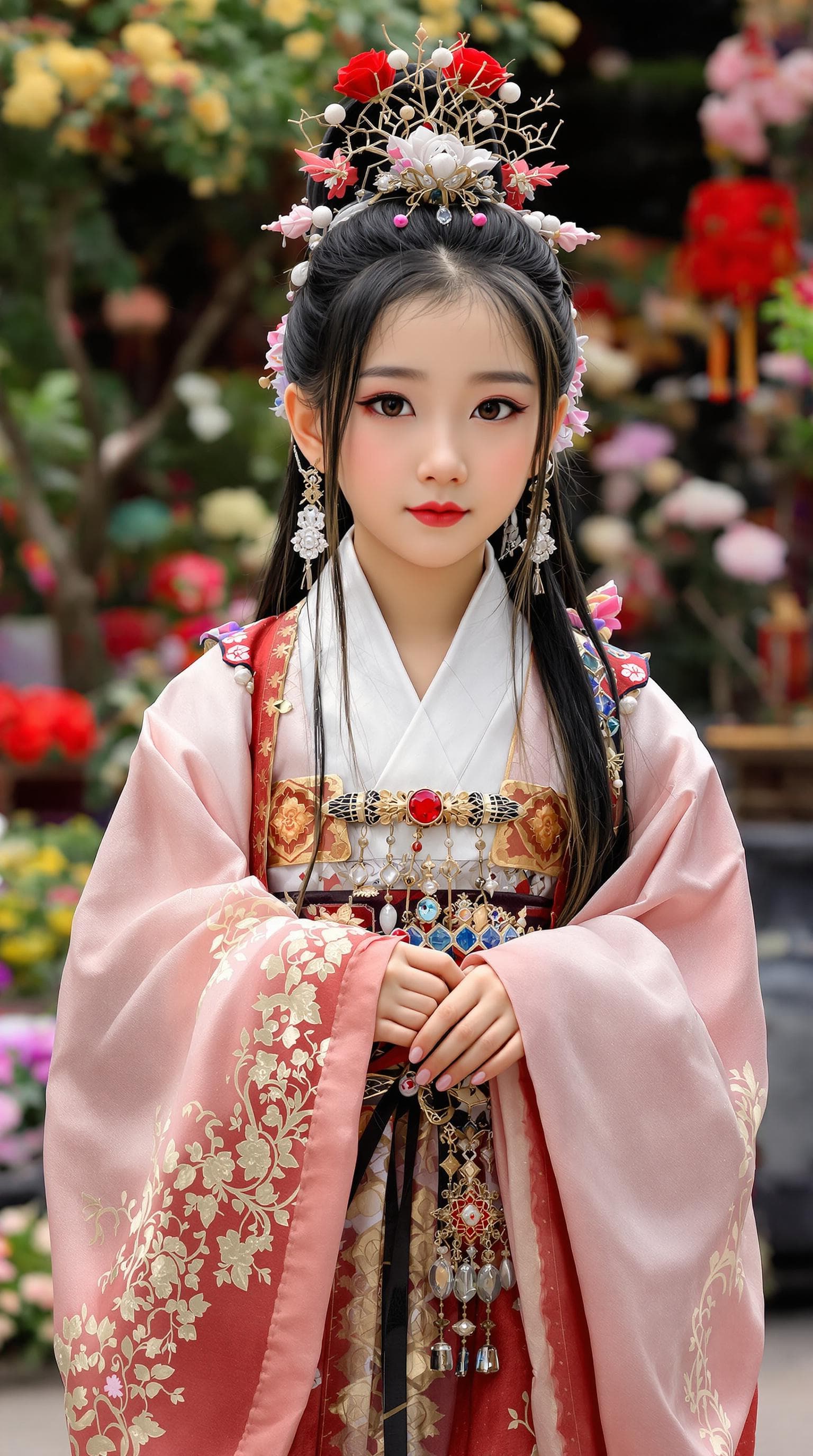 AI generated: a professional photo of a exceptionally of the most beautiful (Chinese empress) girl in China, (age ...