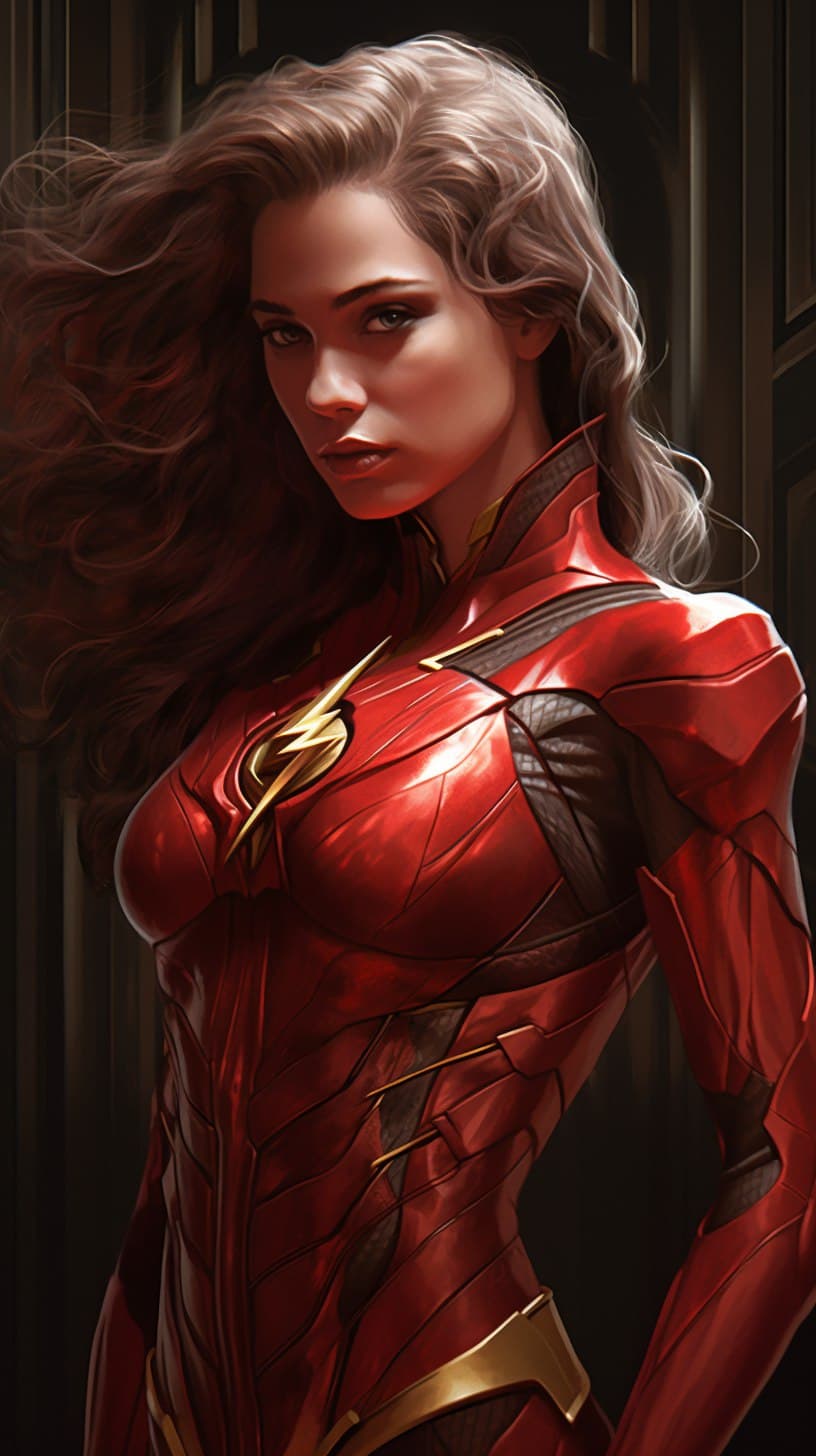 AI generated: Female the flash dc comics, dark, intricate, elegant, highly detailed, digital painting, artstation,...