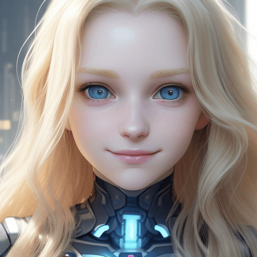 AI generated: [three-quarter close-up::12], [gorgeous face, long blond wavy hair, (pale skin:1. 2), pastel lightin...