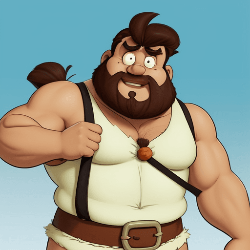 AI generated: "Generate an image of a cartoon character resembling Pedro Flintstone from the television series 'Th...
