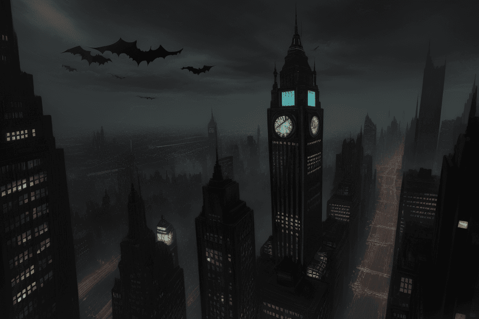 AI generated: gotham city in the daytime.