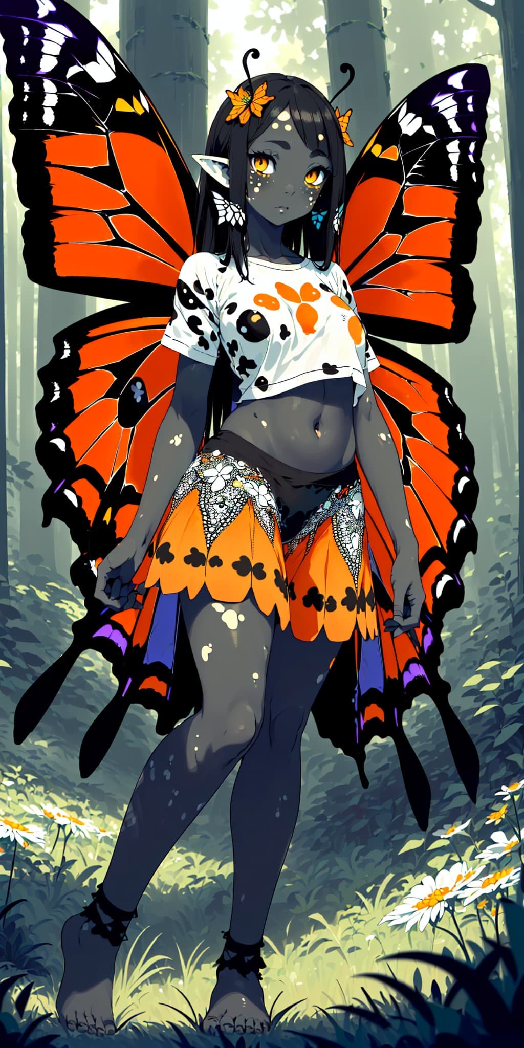AI generated: (masterpiece), best quality, expressive eyes, perfect face, (beautiful butterfly monster woman, She ...