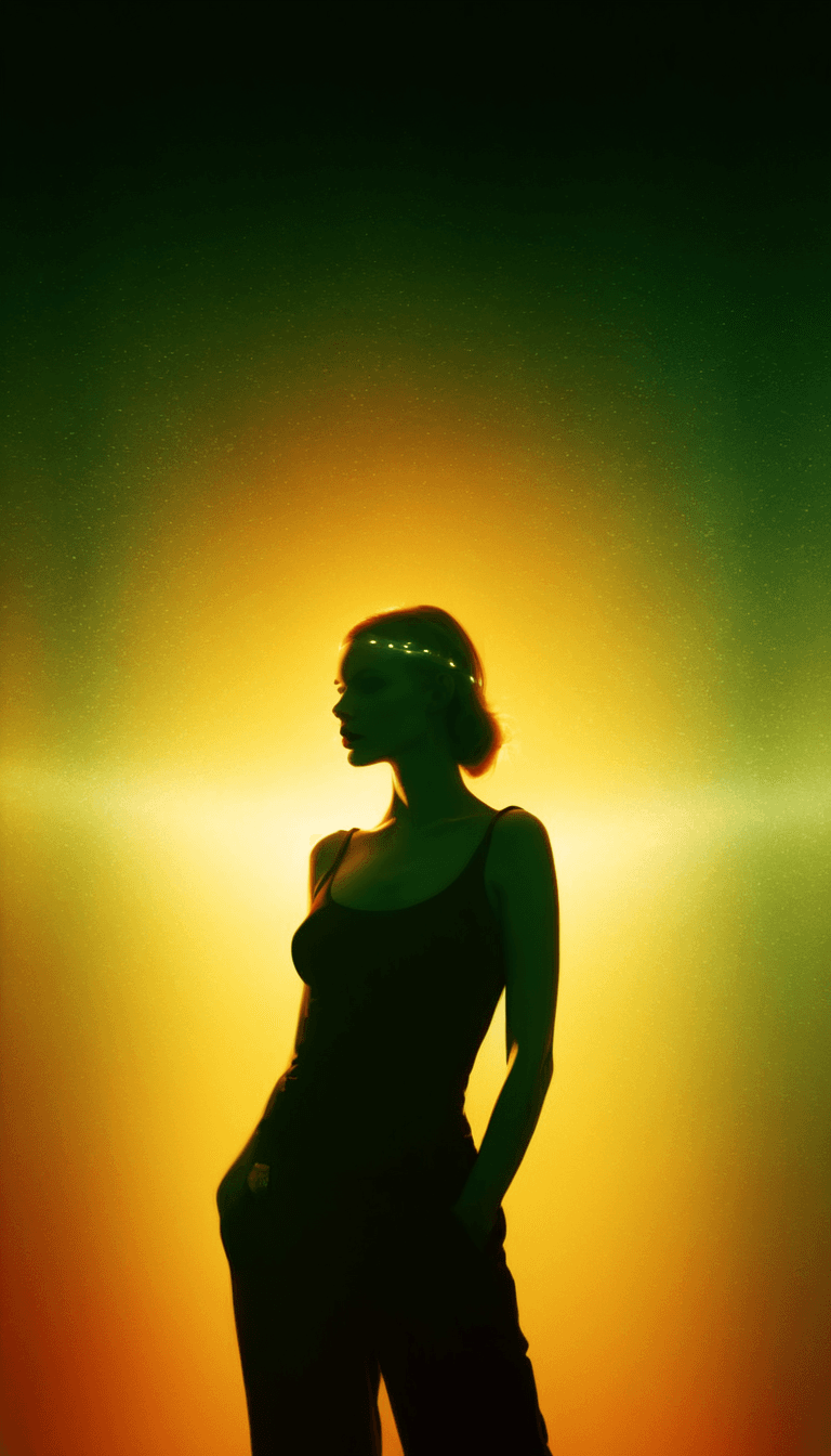 AI generated: digital art, fashion editorial,  a silhouette of a beautiful woman woman is studio double exposure o...