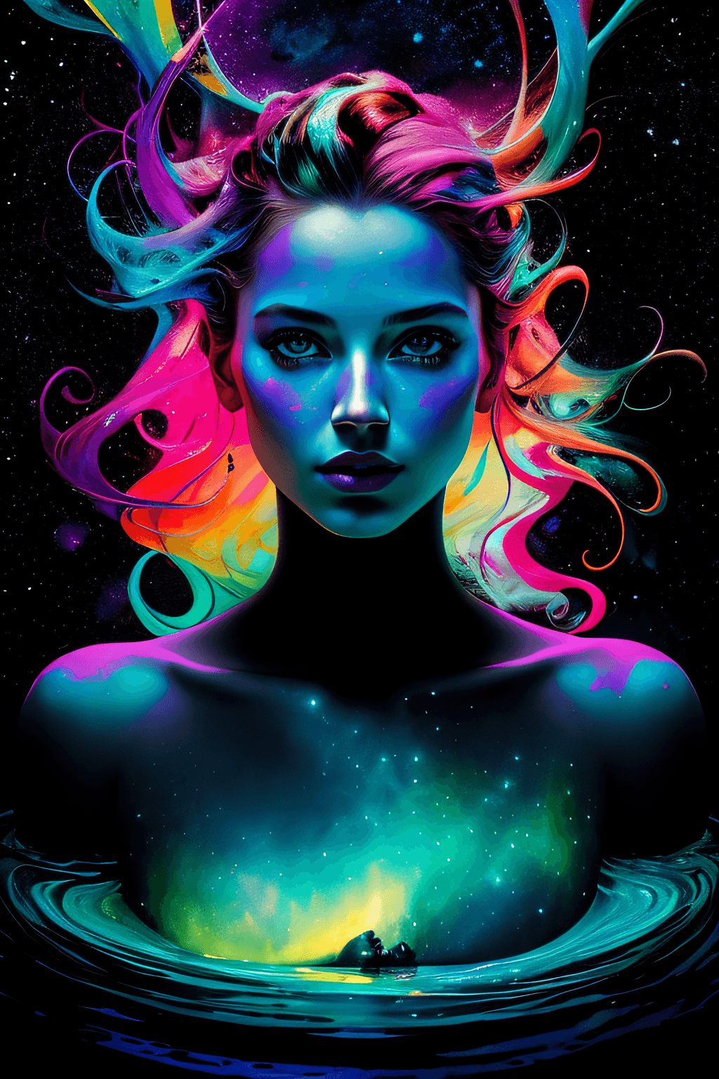 AI generated: (Award Winning Digital Artwork:1.3) of (Screen print:1.3),(Satisfying:1.3),best quality,masterpiece,...