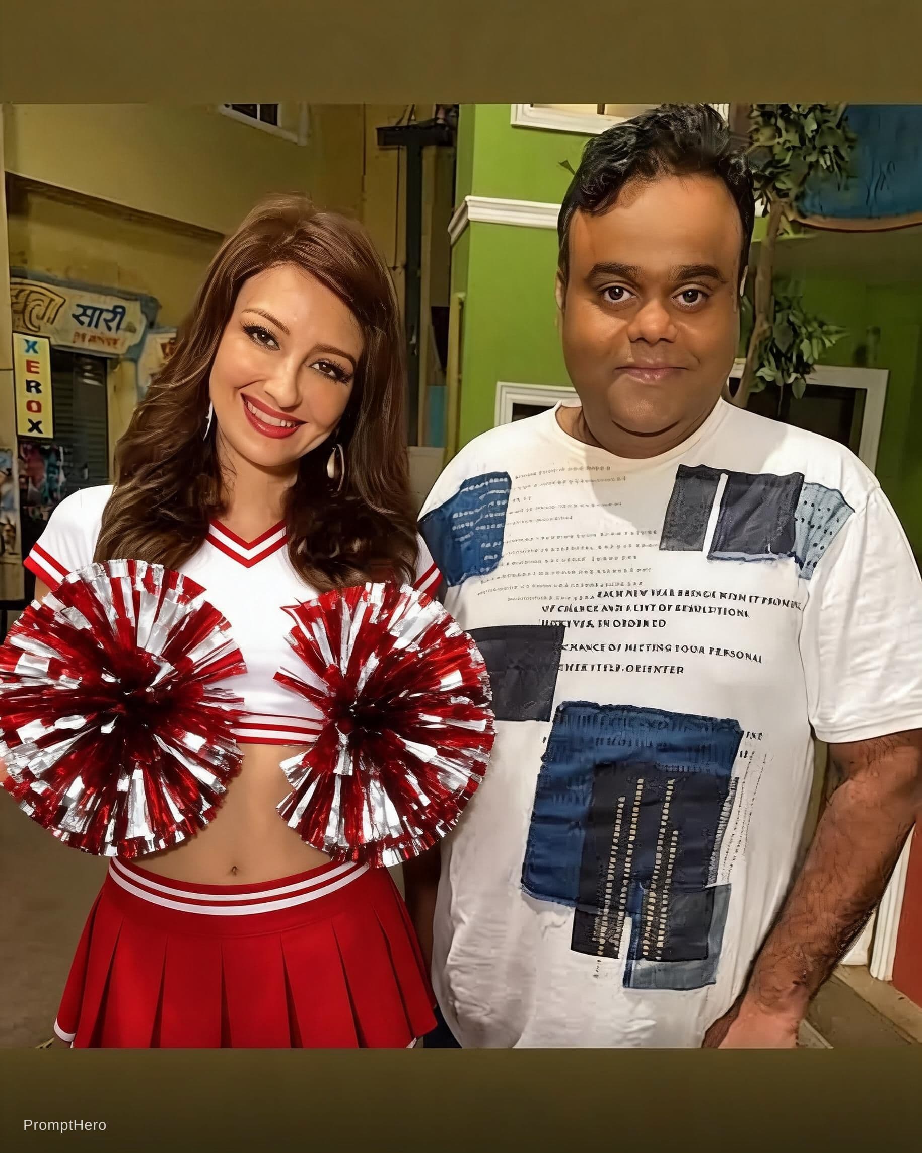 AI generated: She is  cheerleader