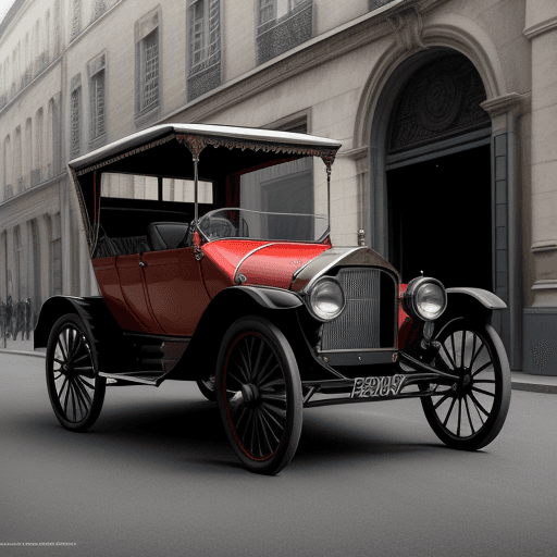AI generated: High resolution photography.vehicule d'époque la jamais contente