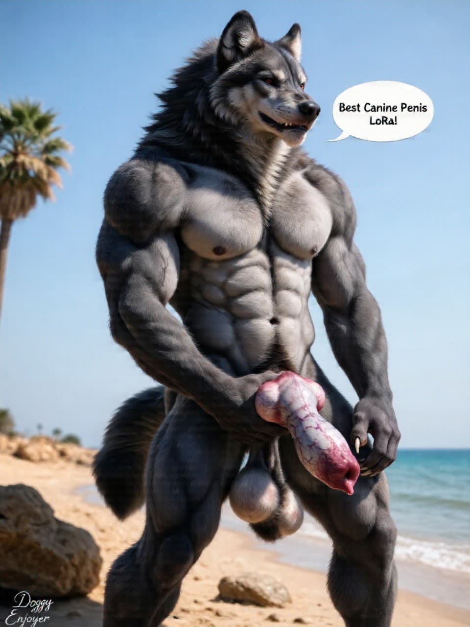 Detailed Canine Penis - Image 1