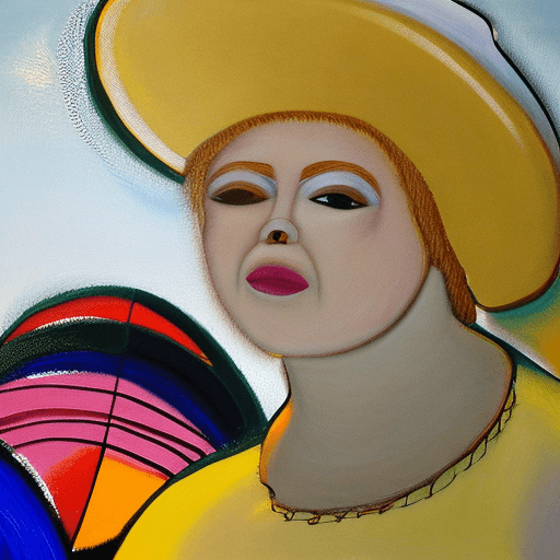 AI generated: what is summer's color, by Catallia Vasquez painting, shallow silver white, face close up, --s 400, ...