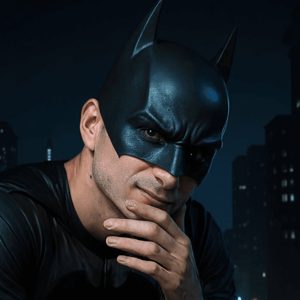 AI generated: Batman in Night City
