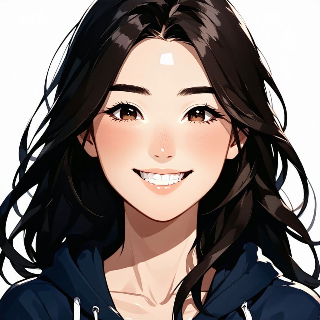 AI generated: Realistic, Asian women with black flowing hair, gym , happy, smiling, perfect body, blushing, casual...