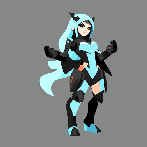 AI generated: Imagine, A gaming character, simple, vector, flat design