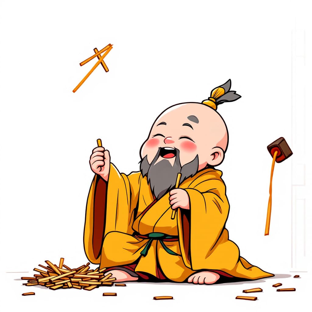 AI generated: Use Japanese animation to draw Chinese Taoist priests provide believers with divination tools. There...