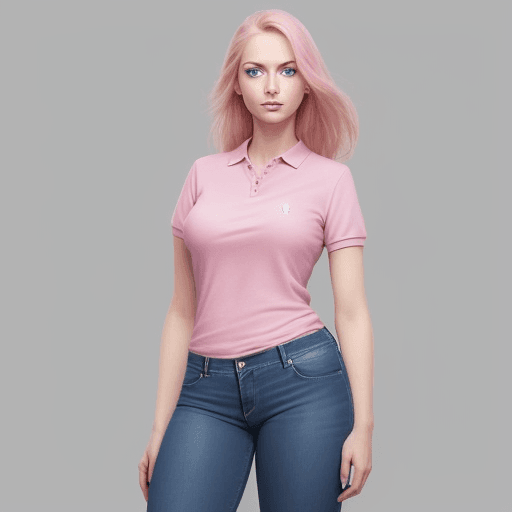 AI generated: Create the image of a 30-year-old woman, 1.70 meters tall, 60 kilos, blue eyes, wearing jeans and a ...