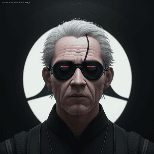 AI generated: A blind man. octane render, trending on artstation,t symmetrical artwork. cinematic, hyper realism, ...