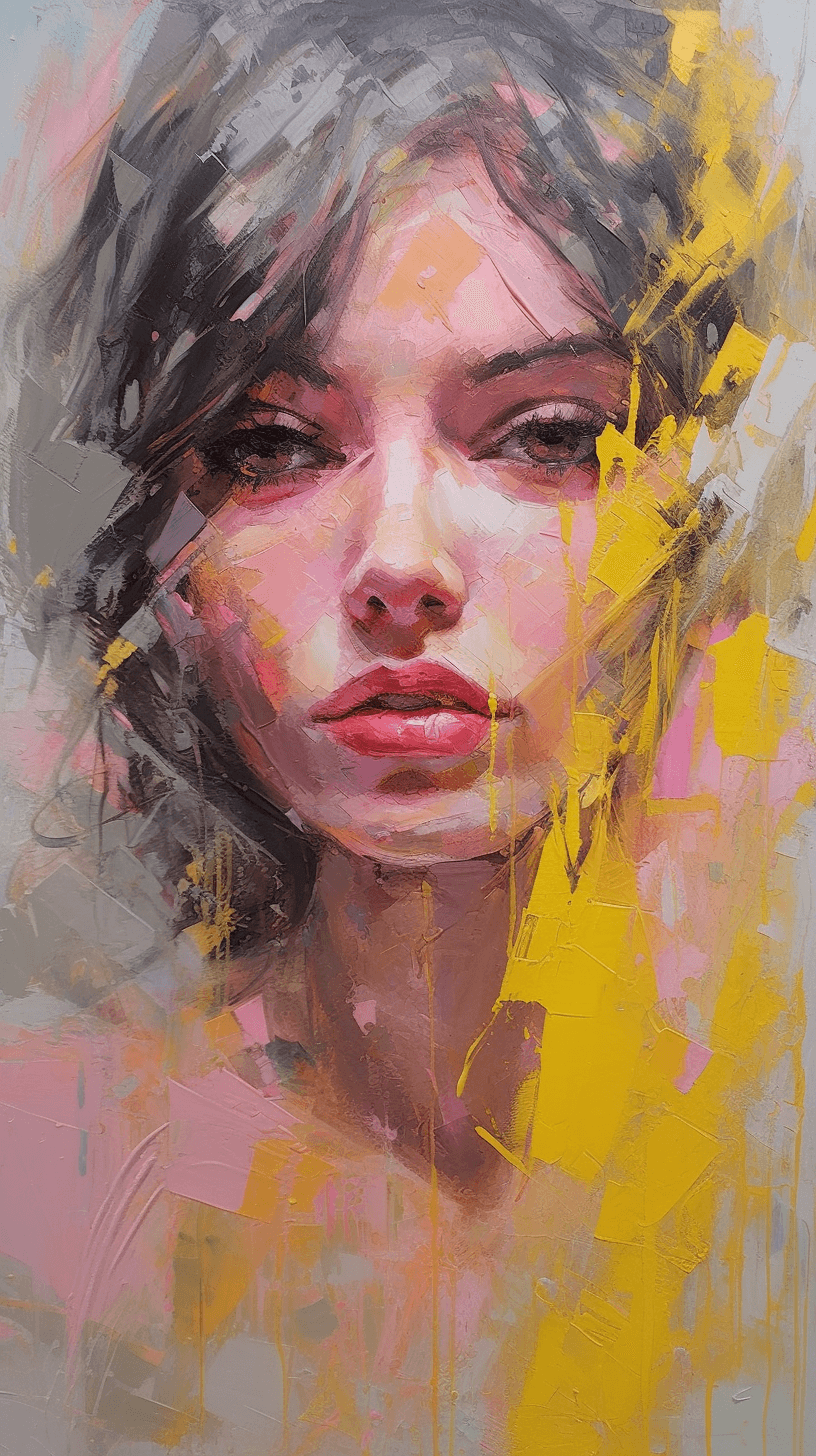 AI generated: A captivating muse with enchanting brown eyes, in the style of 1970s Decor, emitting a soft pastel l...
