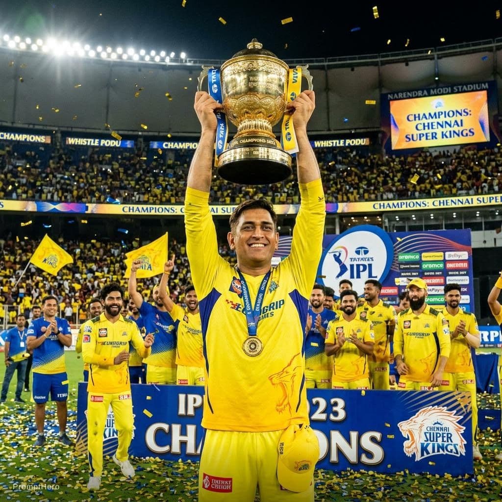 AI generated: Lifting trophy with msd csk 