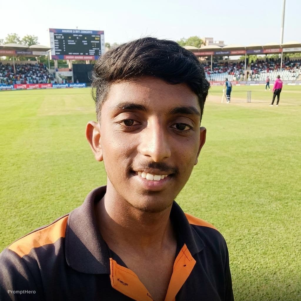 AI generated: change background as cricket ground 